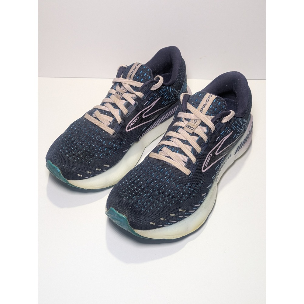 Brooks Glycerin GTS 20 Womens Running Shoes Blue Purple 1203701B499 Size 8